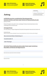 Antrag für Kooperation Schule und Verein